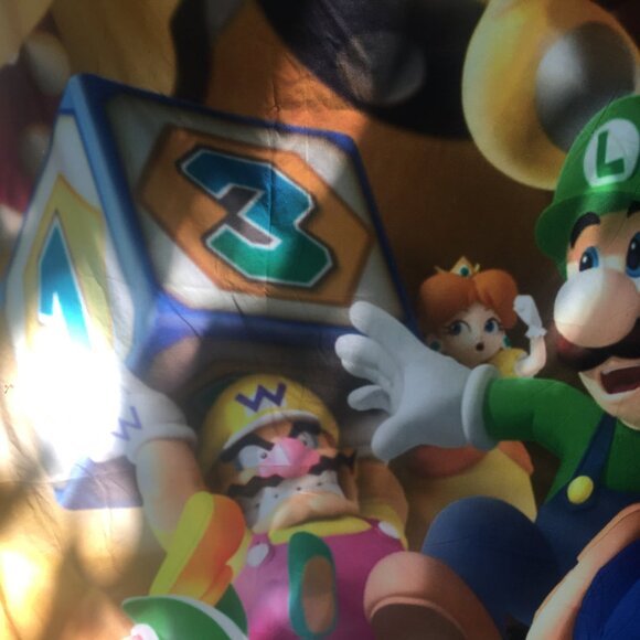 Nintendo Super Mario Princess Peach Luigi Full Size Duvet Cover L 90" x W 85" - Picture 10 of 11